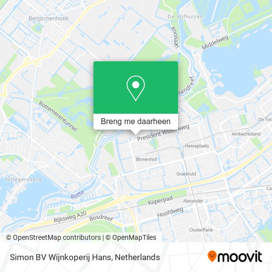 Simon BV Wijnkoperij Hans kaart