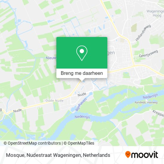 Mosque, Nudestraat Wageningen kaart