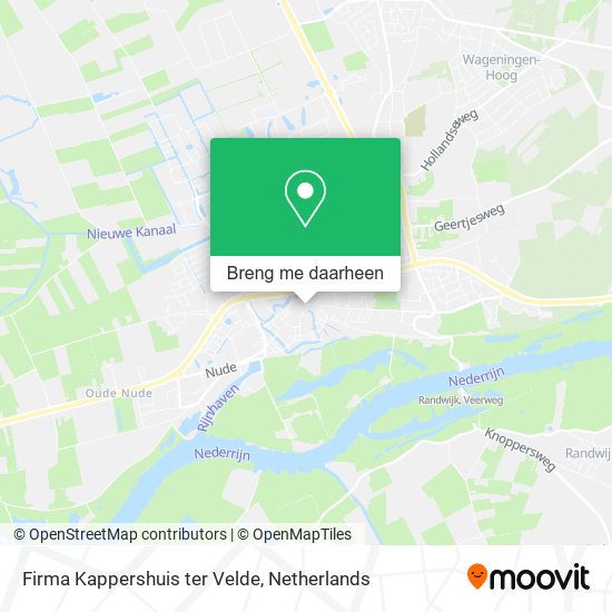 Firma Kappershuis ter Velde kaart