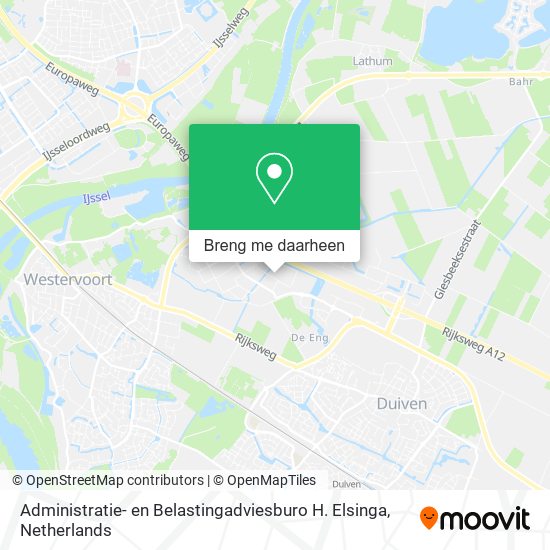 Administratie- en Belastingadviesburo H. Elsinga kaart