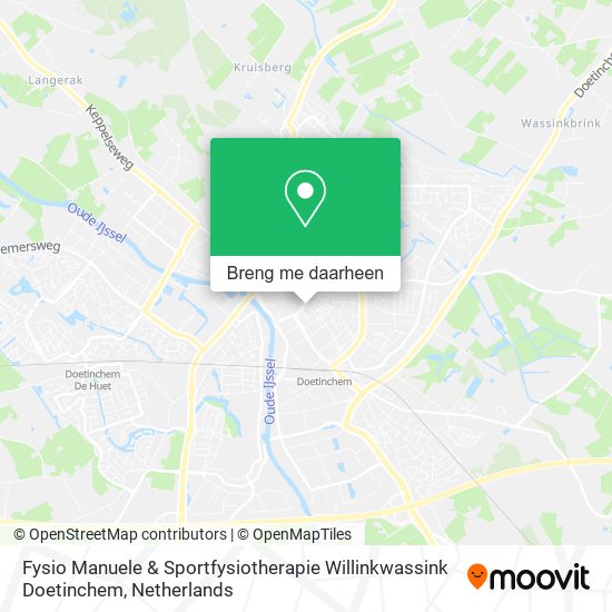 Fysio Manuele & Sportfysiotherapie Willinkwassink Doetinchem kaart