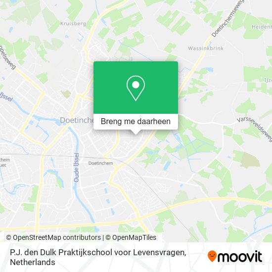 P.J. den Dulk Praktijkschool voor Levensvragen kaart