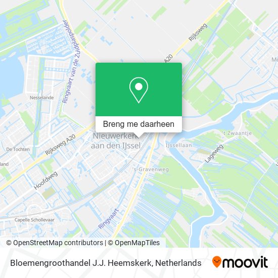 Bloemengroothandel J.J. Heemskerk kaart