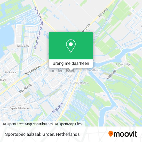 Sportspeciaalzaak Groen kaart