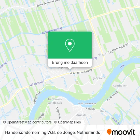 Handelsonderneming W.B. de Jonge kaart