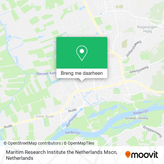 Maritim Research Institute the Netherlands Mscn kaart