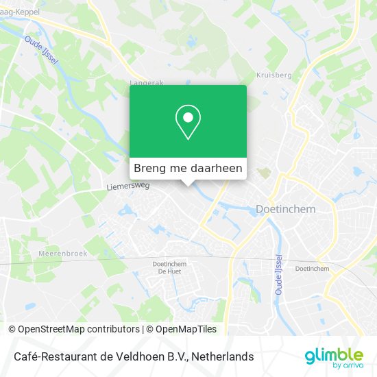 Café-Restaurant de Veldhoen B.V. kaart