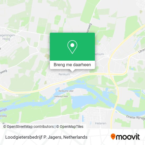Loodgietersbedrijf P. Jagers kaart