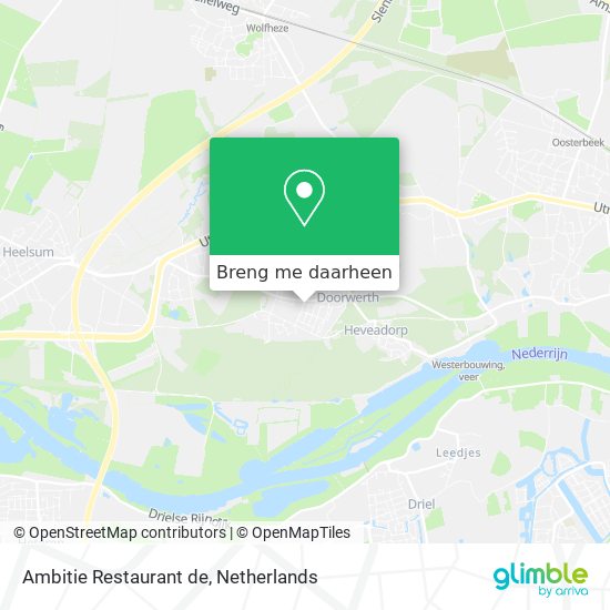 Ambitie Restaurant de kaart