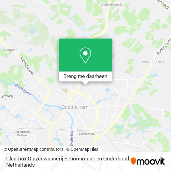 Cleamax Glazenwasserij Schoonmaak en Onderhoud kaart