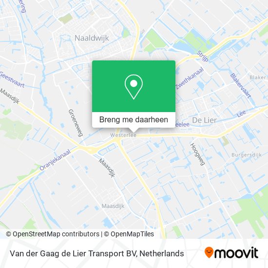 Van der Gaag de Lier Transport BV kaart
