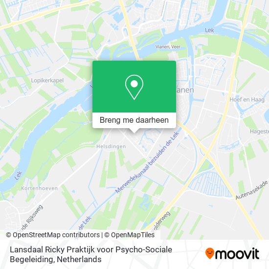 Lansdaal Ricky Praktijk voor Psycho-Sociale Begeleiding kaart