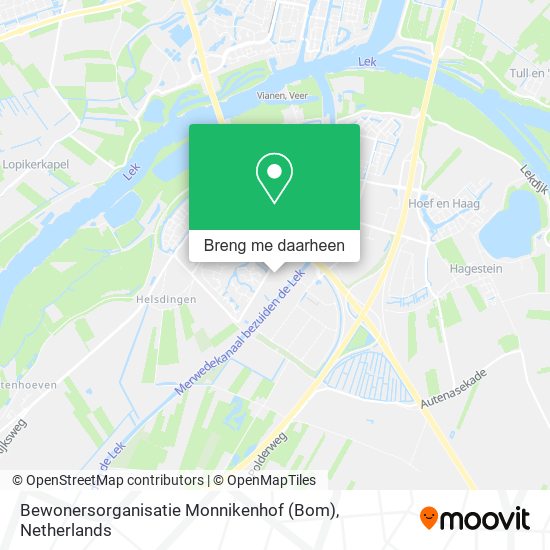 Bewonersorganisatie Monnikenhof (Bom) kaart