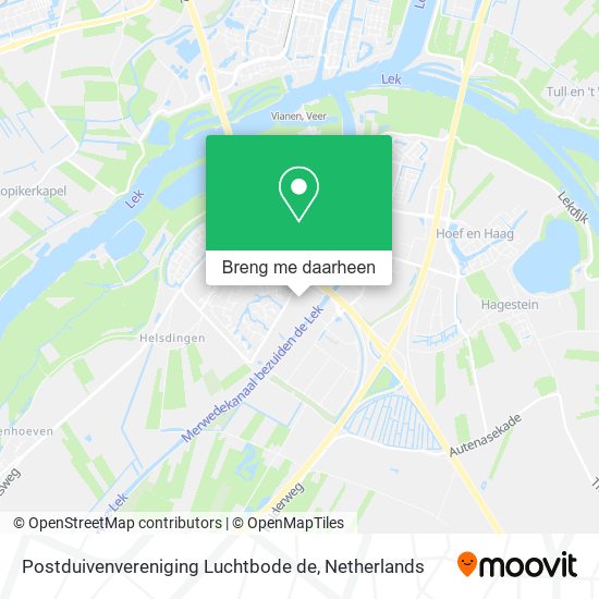 Postduivenvereniging Luchtbode de kaart