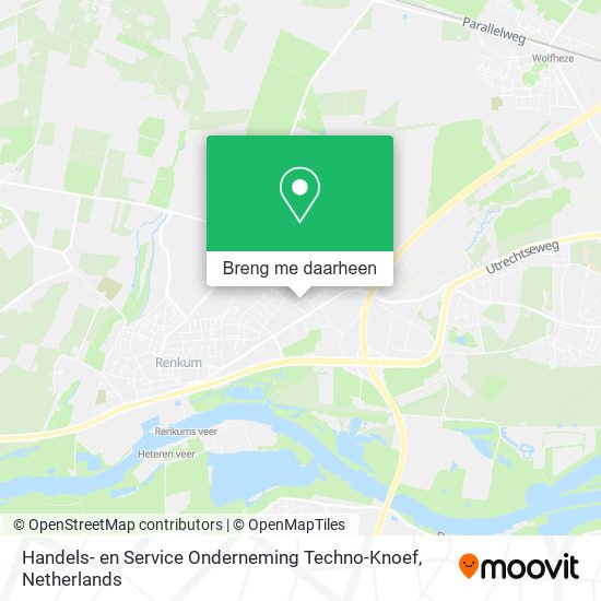 Handels- en Service Onderneming Techno-Knoef kaart
