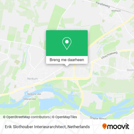 Erik Slothouber Interieurarchitect kaart