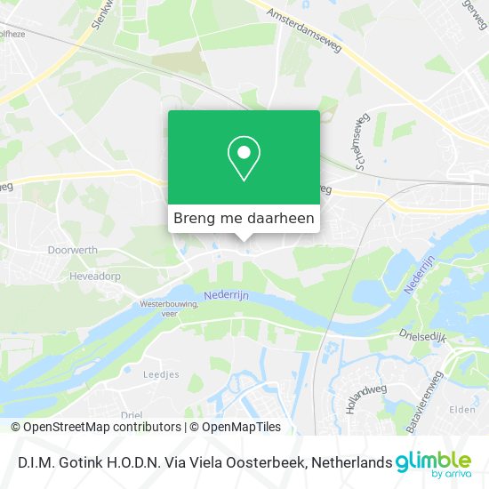 D.I.M. Gotink H.O.D.N. Via Viela Oosterbeek kaart