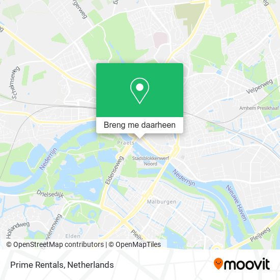 Prime Rentals kaart