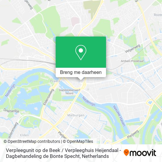 Verpleegunit op de Beek / Verpleeghuis Heijendaal - Dagbehandeling de Bonte Specht kaart