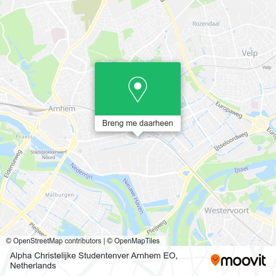 Alpha Christelijke Studentenver Arnhem EO kaart