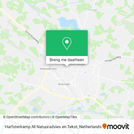 Harfsterkamp.Nl Natuuradvies en Tekst kaart