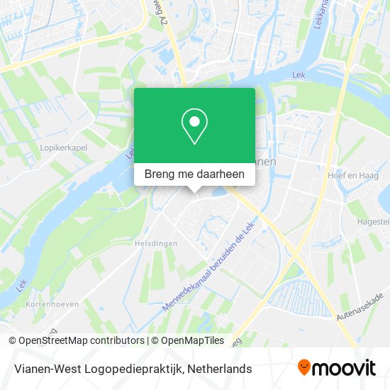 Vianen-West Logopediepraktijk kaart