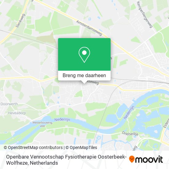 Openbare Vennootschap Fysiotherapie Oosterbeek-Wolfheze kaart
