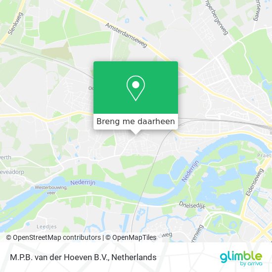 M.P.B. van der Hoeven B.V. kaart
