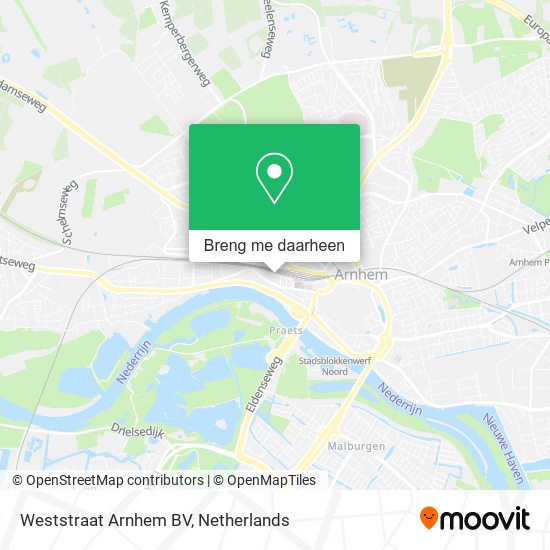 Weststraat Arnhem BV kaart