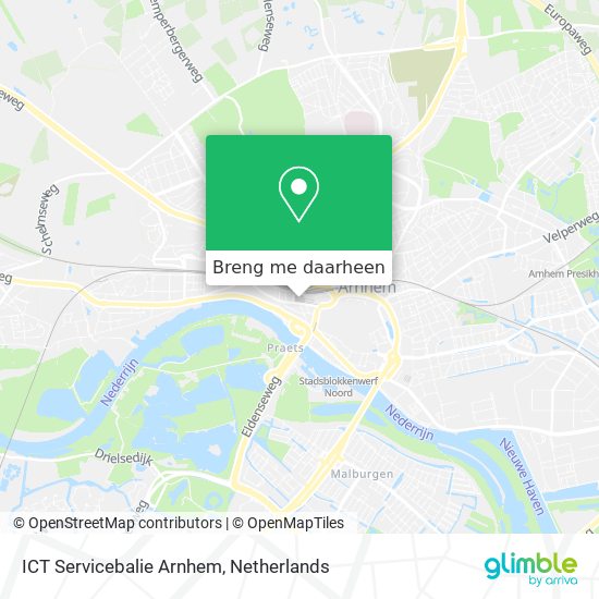 ICT Servicebalie Arnhem kaart
