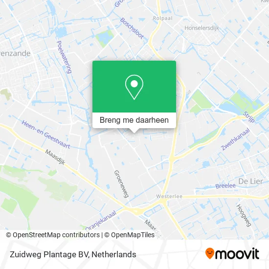 Zuidweg Plantage BV kaart