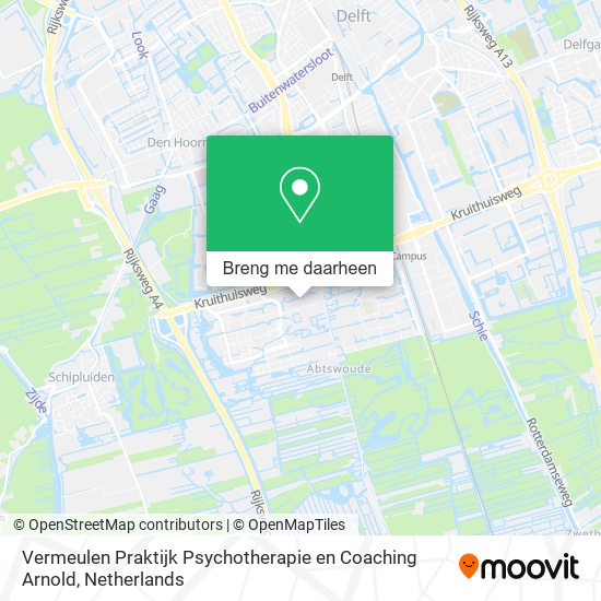 Vermeulen Praktijk Psychotherapie en Coaching Arnold kaart