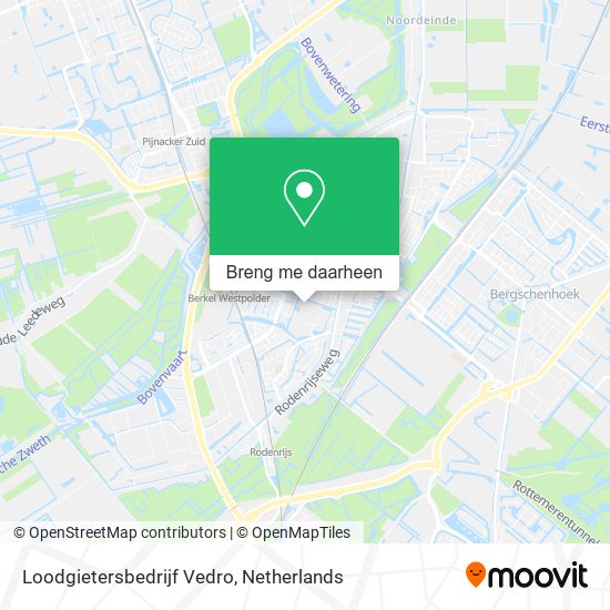 Loodgietersbedrijf Vedro kaart