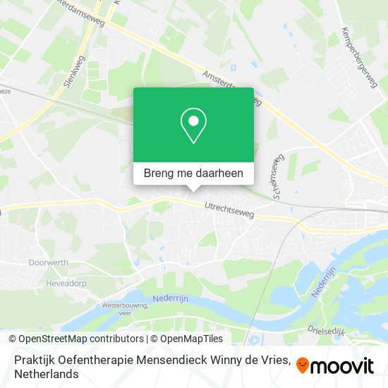 Praktijk Oefentherapie Mensendieck Winny de Vries kaart