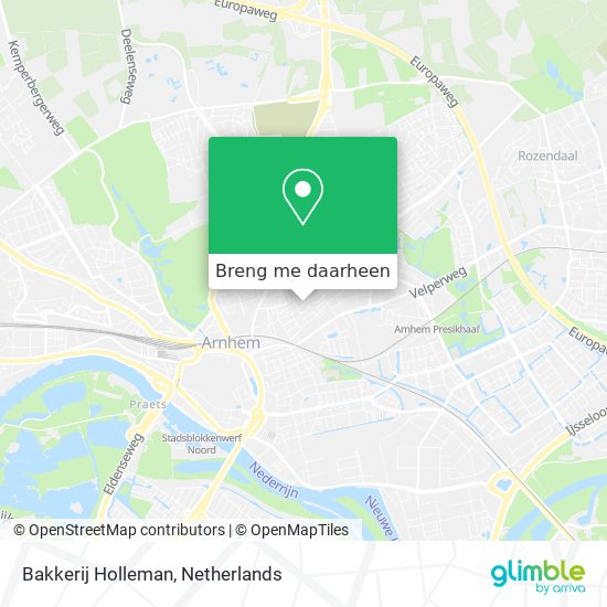 Bakkerij Holleman kaart