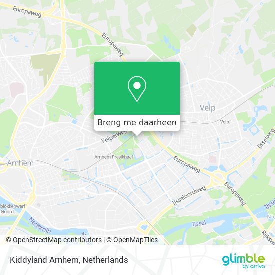 Kiddyland Arnhem kaart