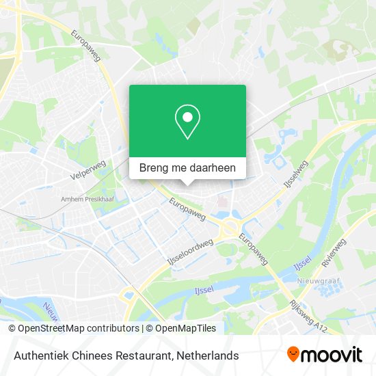 Authentiek Chinees Restaurant kaart