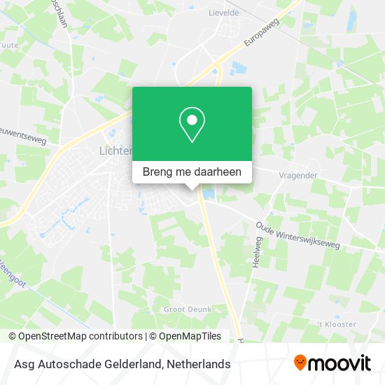 Asg Autoschade Gelderland kaart