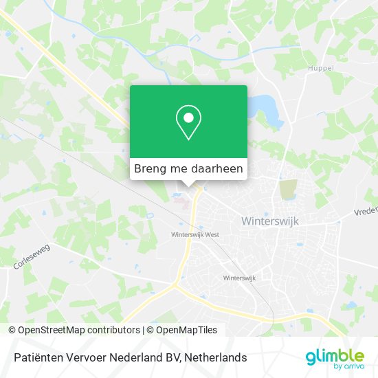 Patiënten Vervoer Nederland BV kaart