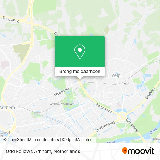 Odd Fellows Arnhem kaart