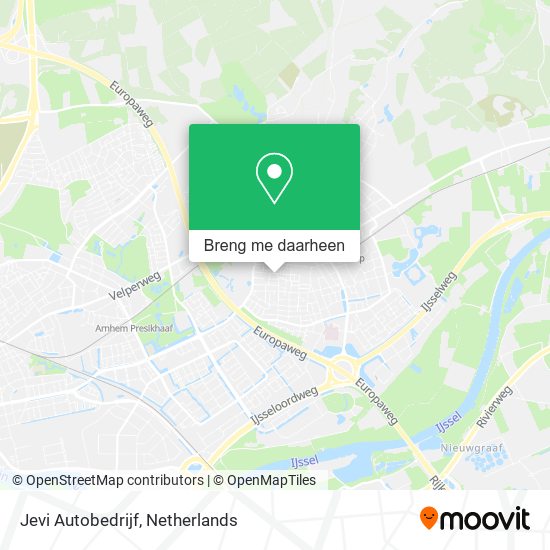 Jevi Autobedrijf kaart