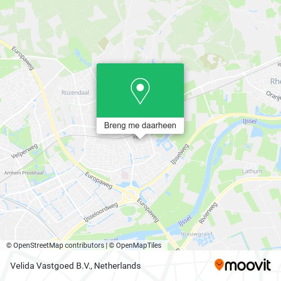 Velida Vastgoed B.V. kaart