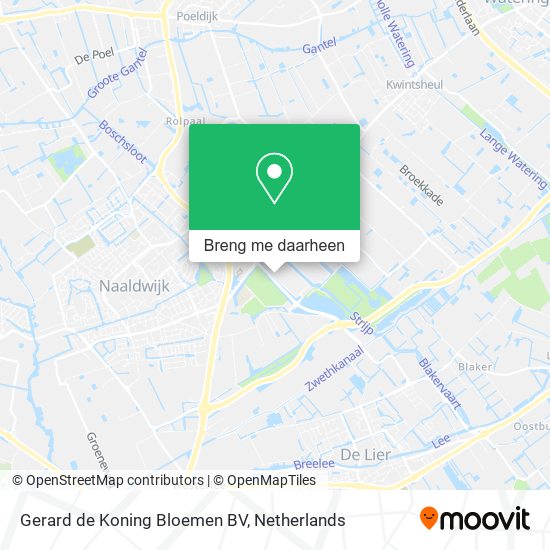 Gerard de Koning Bloemen BV kaart