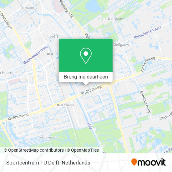 Sportcentrum TU Delft kaart