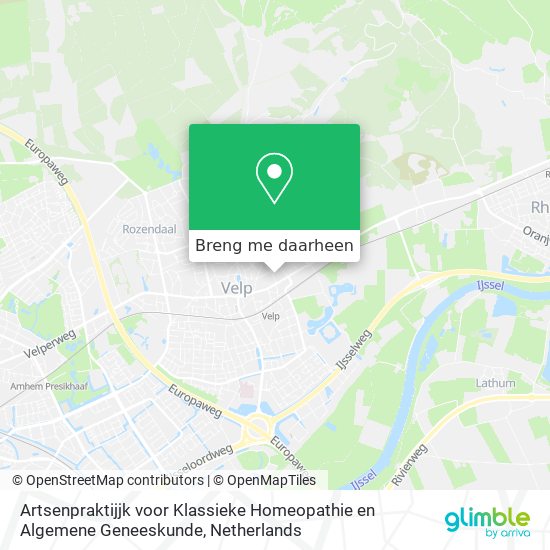 Artsenpraktijjk voor Klassieke Homeopathie en Algemene Geneeskunde kaart