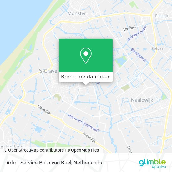 Admi-Service-Buro van Buel kaart