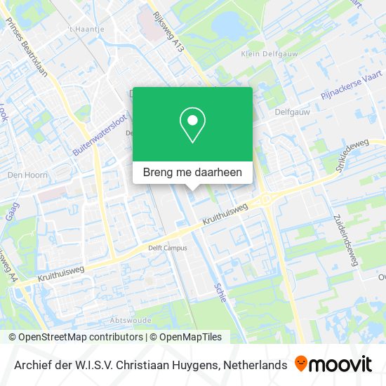 Archief der W.I.S.V. Christiaan Huygens kaart