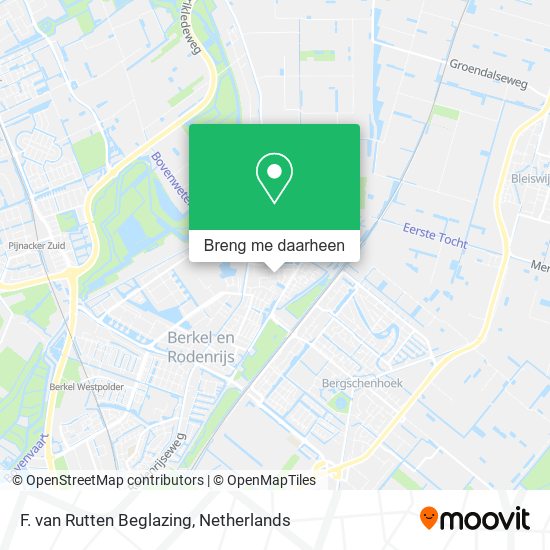 F. van Rutten Beglazing kaart