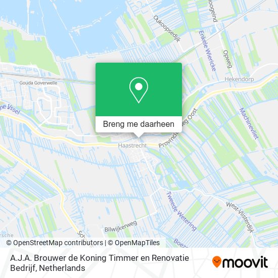 A.J.A. Brouwer de Koning Timmer en Renovatie Bedrijf kaart