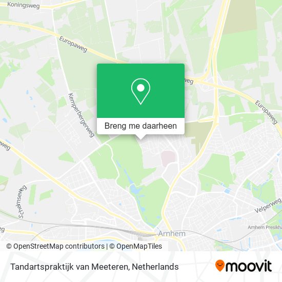 Tandartspraktijk van Meeteren kaart